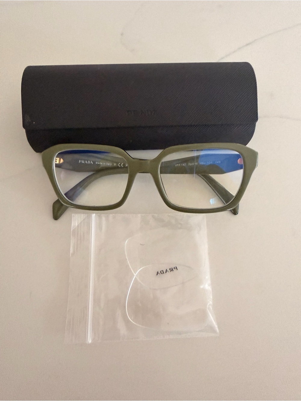 Prada VPR14Z Green Rectangular Optical Glasses